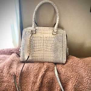 Calvin Klein black and white Purse w/ gold zipper